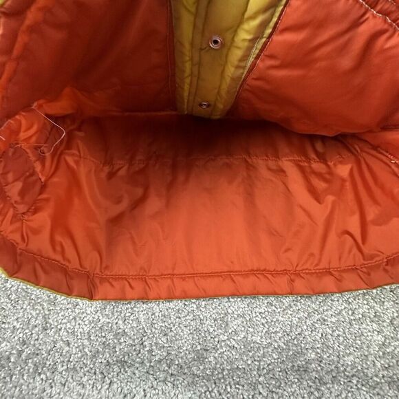 True Religion Puffer Vest Womens Small Yellow Patchwork Y2K Corduroy - Picture 4 of 8